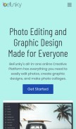 How befunky.com looks like on a mobile device such as an iPhone.