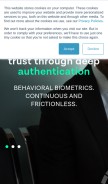 How behaviosec.com looks like on a mobile device such as an iPhone.