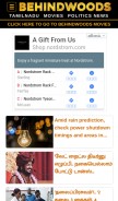 How behindwoods.com looks like on a mobile device such as an iPhone.