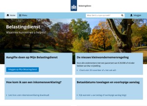 How belastingdienst.nl looks like on a tablet such as an iPad.