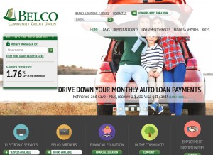How belco.org looks like on a tablet such as an iPad.