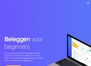 How beleggenvoorbeginners24.nl looks like on a tablet such as an iPad.