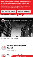 How belfor.com looks like on a mobile device such as an iPhone.