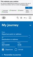 How belgiantrain.be looks like on a mobile device such as an iPhone.