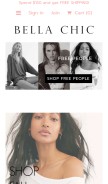 How bellachic.ca looks like on a mobile device such as an iPhone.