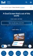 How bellaliant.net looks like on a mobile device such as an iPhone.