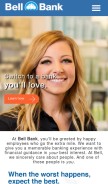 How bellbanks.com looks like on a mobile device such as an iPhone.