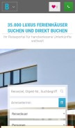How bellevue-ferienhaus.de looks like on a mobile device such as an iPhone.
