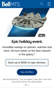 How bellmts.ca looks like on a mobile device such as an iPhone.