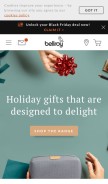 How bellroy.com looks like on a mobile device such as an iPhone.
