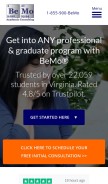 How bemoacademicconsulting.com looks like on a mobile device such as an iPhone.