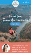 How bemytravelmuse.com looks like on a mobile device such as an iPhone.