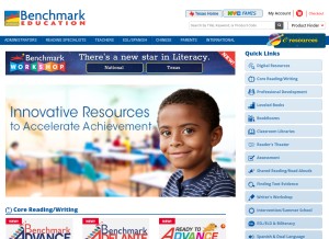 How benchmarkeducation.com looks like on a tablet such as an iPad.