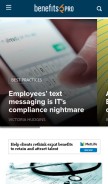 How benefitspro.com looks like on a mobile device such as an iPhone.