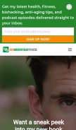 How bengreenfieldfitness.com looks like on a mobile device such as an iPhone.