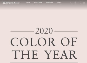 How benjaminmoore.com looks like on a tablet such as an iPad.