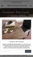 How bensoleimani.com looks like on a mobile device such as an iPhone.