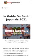 How bentojaponais.fr looks like on a mobile device such as an iPhone.