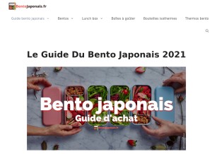 How bentojaponais.fr looks like on a tablet such as an iPad.