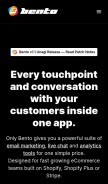 How bentonow.com looks like on a mobile device such as an iPhone.