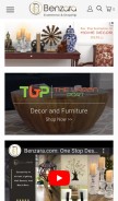 How benzara.com looks like on a mobile device such as an iPhone.