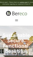 How bereco.co.uk looks like on a mobile device such as an iPhone.