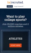 How berecruited.com looks like on a mobile device such as an iPhone.