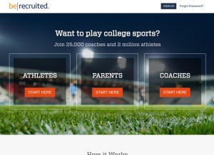 How berecruited.com looks like on a tablet such as an iPad.