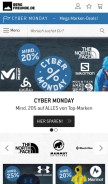 How bergfreunde.de looks like on a mobile device such as an iPhone.