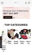 How bericollection.com looks like on a mobile device such as an iPhone.