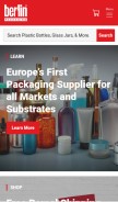 How berlinpackaging.com looks like on a mobile device such as an iPhone.