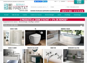 How bernay-habitat.com looks like on a tablet such as an iPad.