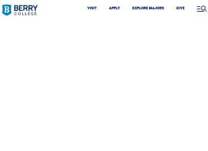 How berry.edu looks like on a tablet such as an iPad.