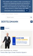 How bertelsmann.com looks like on a mobile device such as an iPhone.