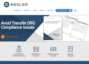 How besler.com looks like on a tablet such as an iPad.