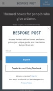 How bespokepost.com looks like on a mobile device such as an iPhone.