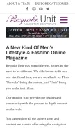 How bespokeunit.com looks like on a mobile device such as an iPhone.