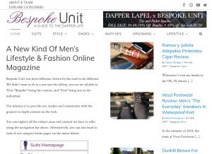 How bespokeunit.com looks like on a tablet such as an iPad.