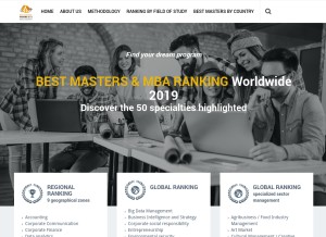 How best-masters.com looks like on a tablet such as an iPad.