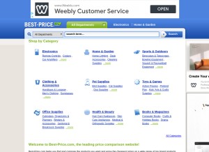 How best-price.com looks like on a tablet such as an iPad.