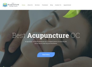 How bestacupunctureoc.com looks like on a tablet such as an iPad.