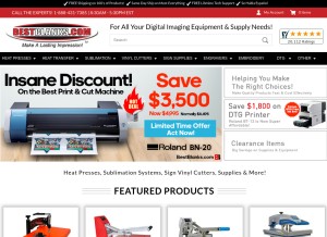How bestblanks.com looks like on a tablet such as an iPad.