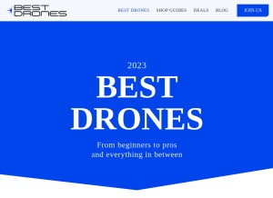 How bestdrones.net looks like on a tablet such as an iPad.