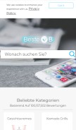 How bestebewertungen.de looks like on a mobile device such as an iPhone.