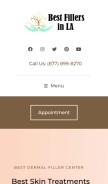 How bestfillersla.com looks like on a mobile device such as an iPhone.