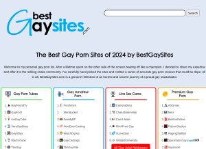 How bestgaysites.com looks like on a tablet such as an iPad.