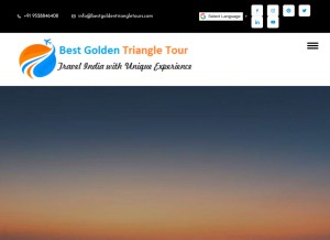 How bestgoldentriangletours.com looks like on a tablet such as an iPad.