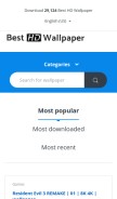 How besthdwallpaper.com looks like on a mobile device such as an iPhone.