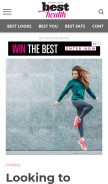 How besthealthmag.ca looks like on a mobile device such as an iPhone.