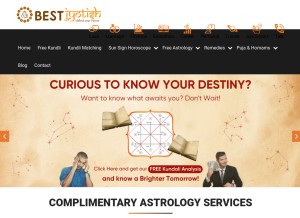 How bestjyotish.com looks like on a tablet such as an iPad.